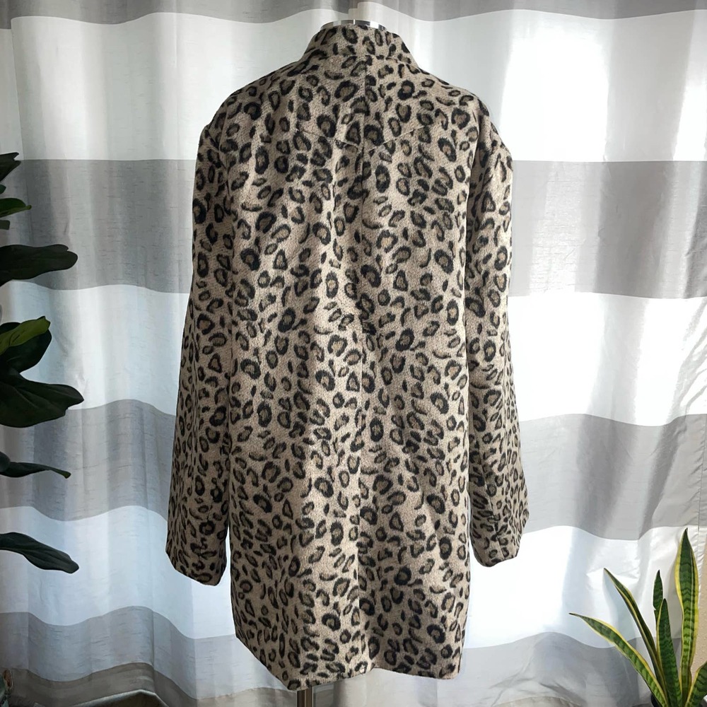 Lucy Avenue Leopard Animal print open front Coat XXL EUC - Picture 2 of 11